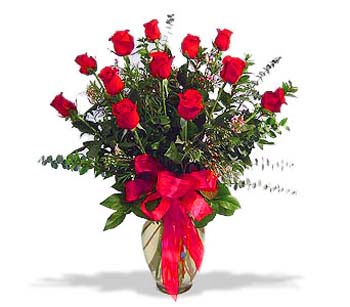 çiçek siparisi 11 adet kirmizi gül cam vazo  Bartın online çiçek gönderme sipariş 
