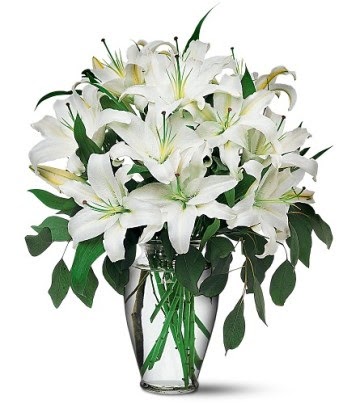  Bartın internetten çiçek satışı  4 dal kazablanka ile görsel vazo tanzimi
